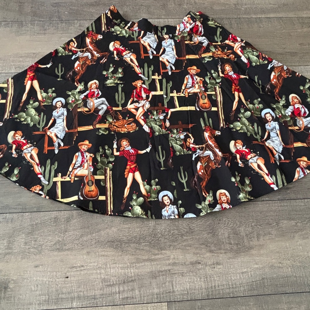 Vintage Western Print Skirt